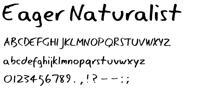 Eager Naturalist font